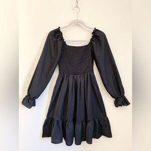 Shein Black Smock Long Sleeves Dress US Medium